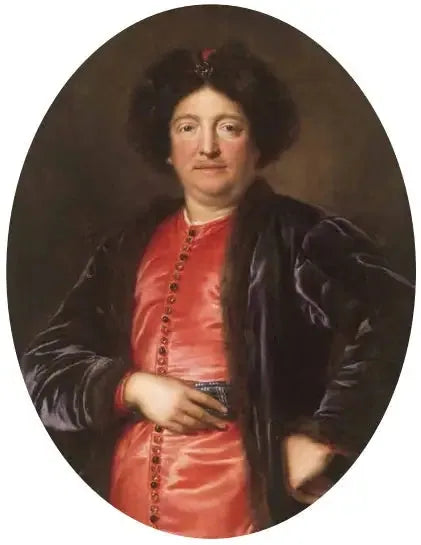 Porträt eines Mannes in polnischem Anzug, höchstwahrscheinlich Jean II Casimir Vasa, König von Polen - Pierre Mignard