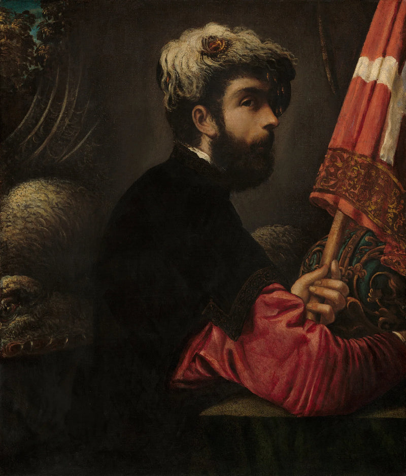 Porträt eines Mannes als Heiliger Georg - Jacopo Tintoretto