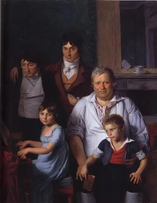 Porträt eines Mannes und seiner Kinder - Jacques-Louis David