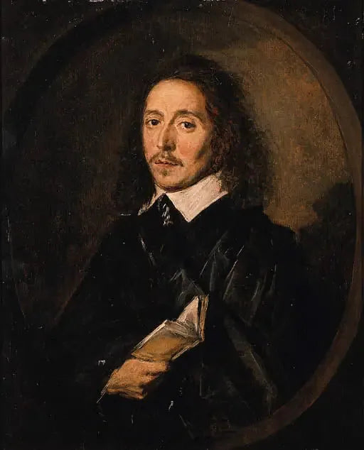 Portrait eines Mannes, der ein offenes Buch hält - Frans Hals