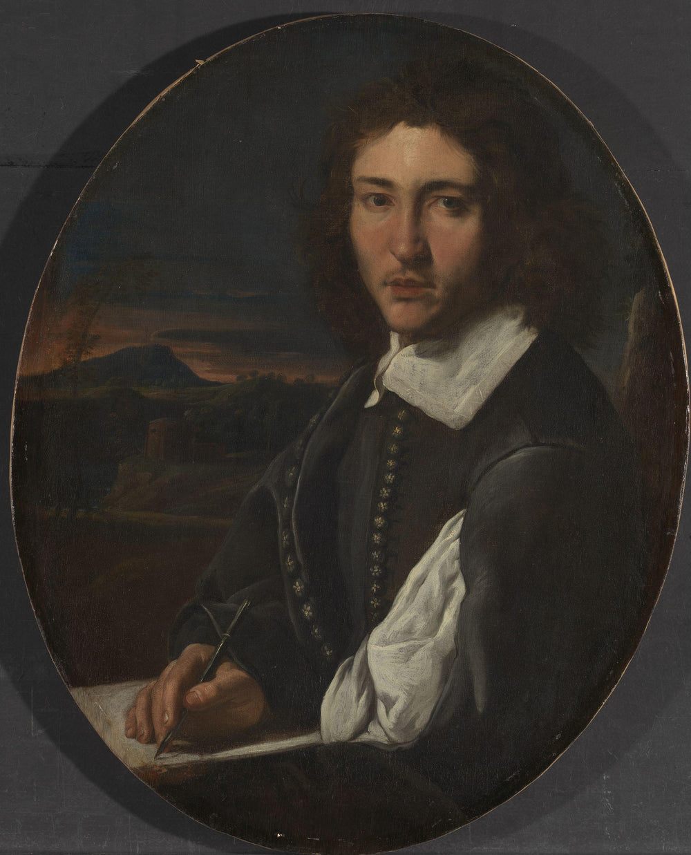 Portrait d'un jeune artiste - Valentin de Boulogne image 1 copie peinte à la main à l’huile