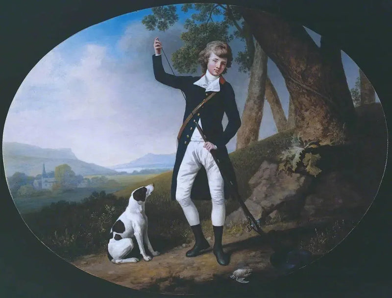 Portrait eines jungen Gentlemans beim Schießen - George Stubbs