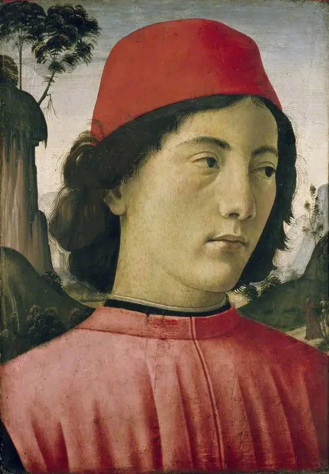 Porträt eines jungen Mannes - Domenico Ghirlandaio