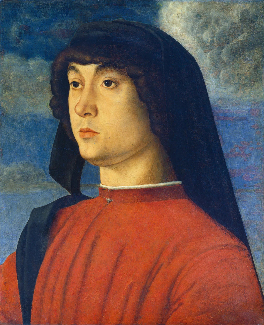 Porträt eines jungen Mannes in Rot - Giovanni Bellini