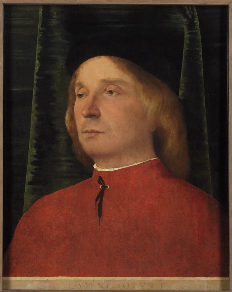 Porträt eines jungen Mannes in roter Kleidung - Lorenzo Lotto
