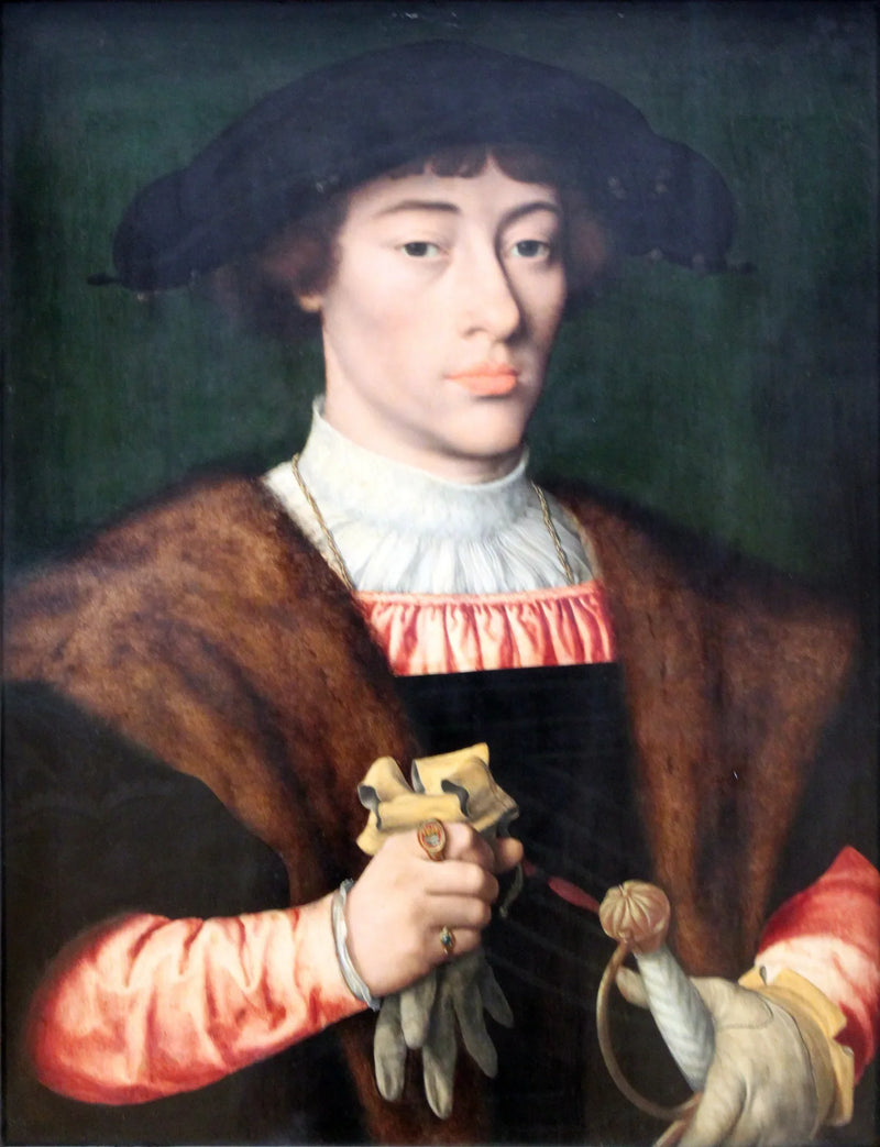 Porträt eines jungen Mannes - Joos van Cleve