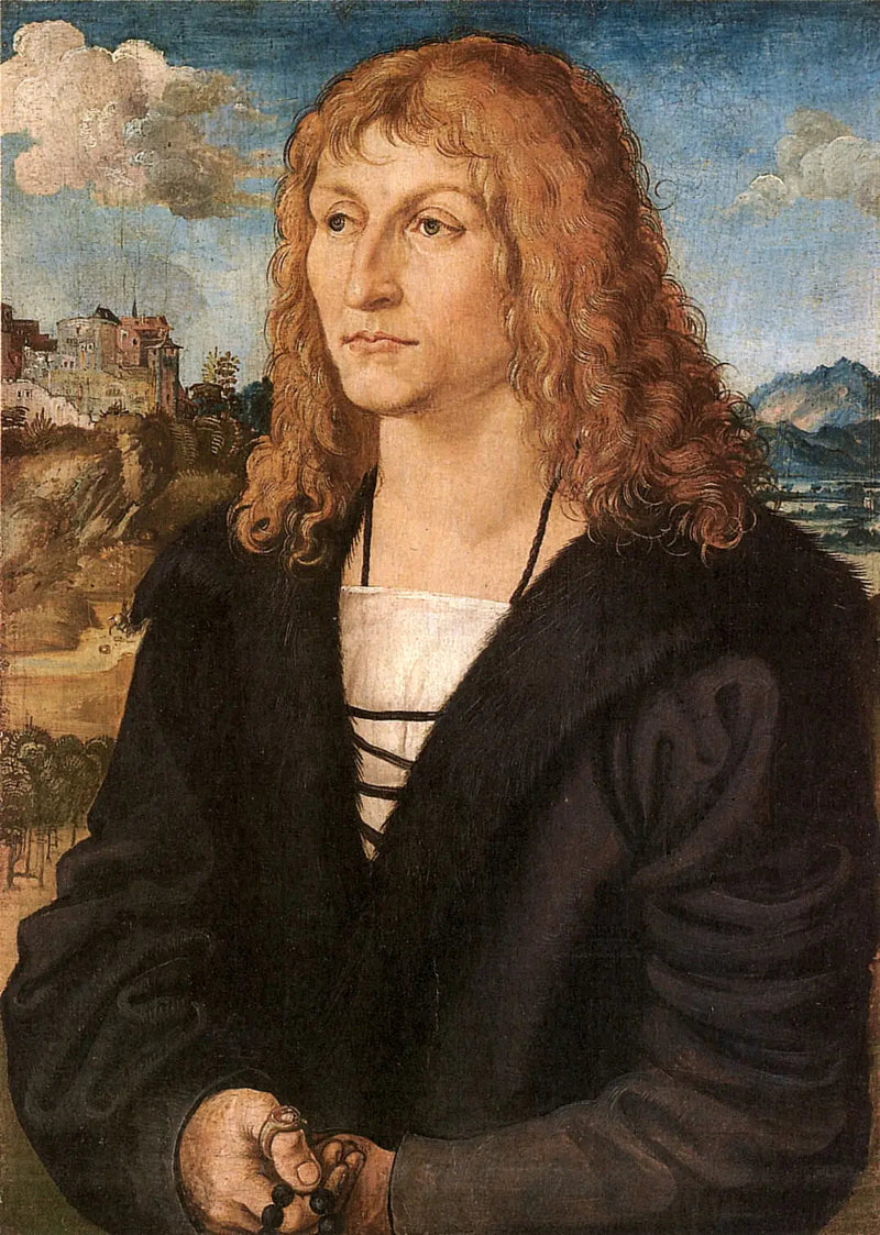 Porträt eines jungen Mannes mit kurz rasiertem Haar - Lucas Cranach der Ältere
