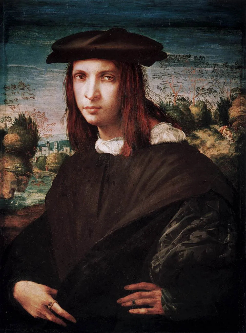 Portrait d'un jeune homme - Rosso Fiorentino image 1 copie de tableau peinte à la main