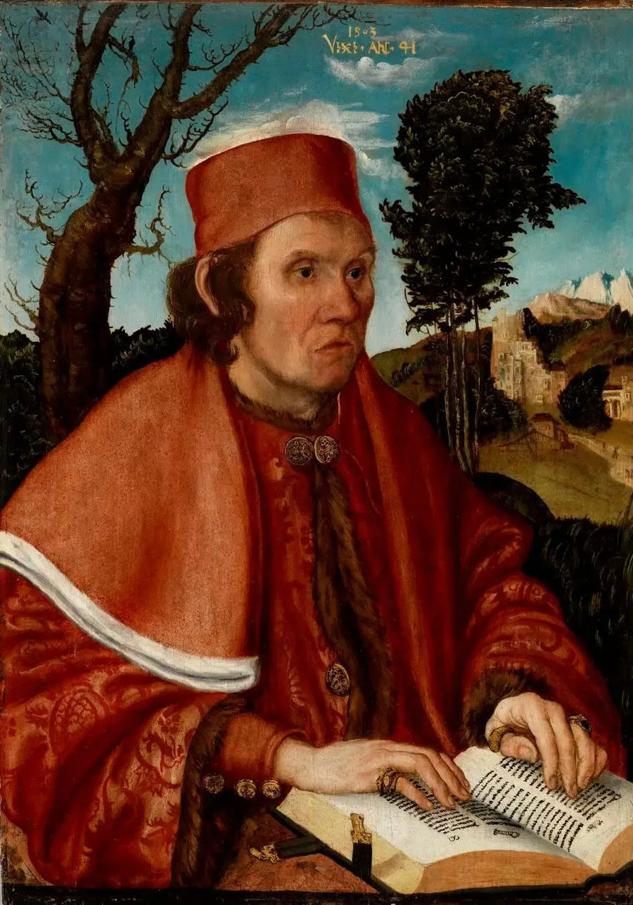 Porträt eines Juristen, wahrscheinlich Stephan Reuss, Rektor der Universität Wien - Lucas Cranach der Ältere