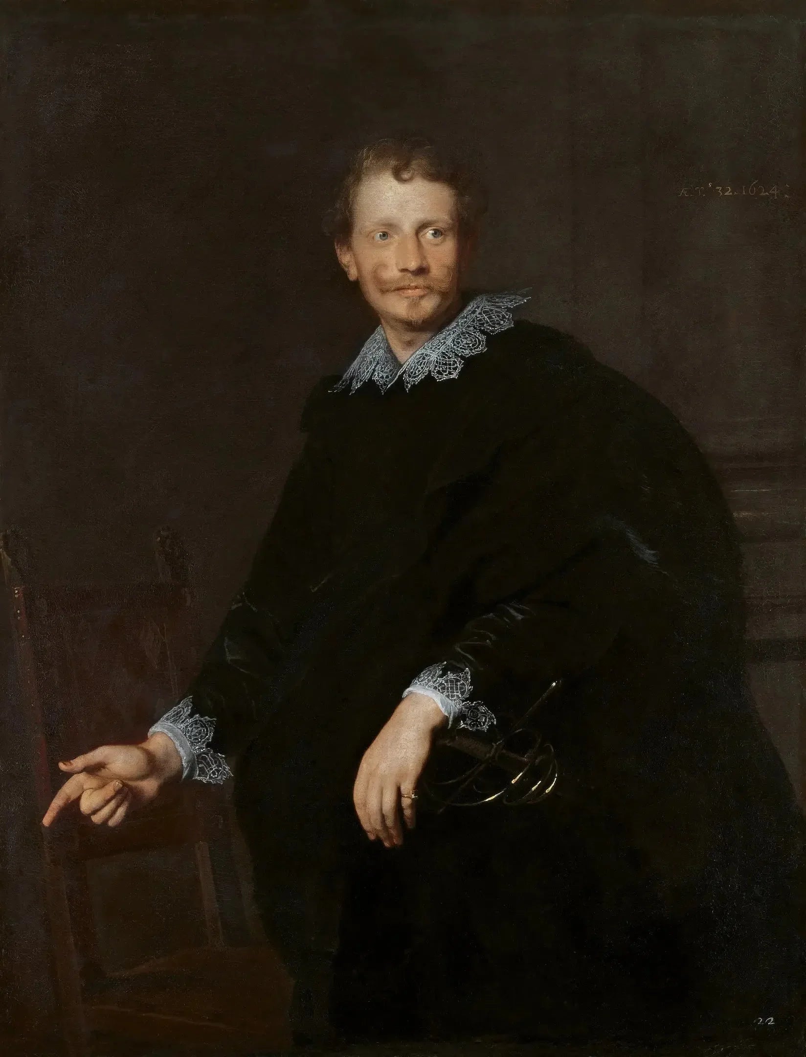 Portrait d'un noble génois, 1624 - Antoine van Dyck image 1 copie de tableau peinte à la main