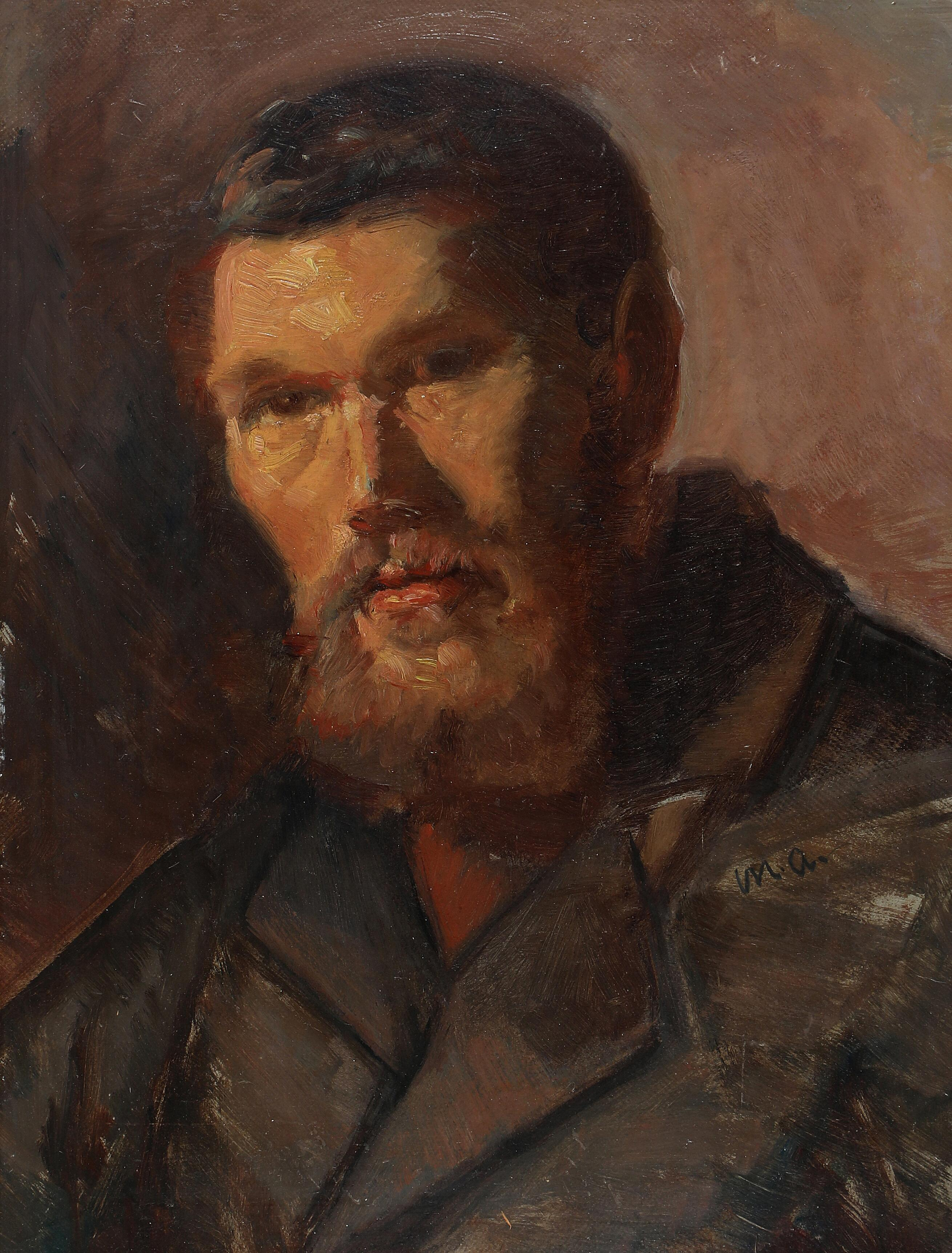 Portrait d'un pêcheur de Skagen. - Michael Peter Ancher image 1 tableau peint à l’huile sur toile