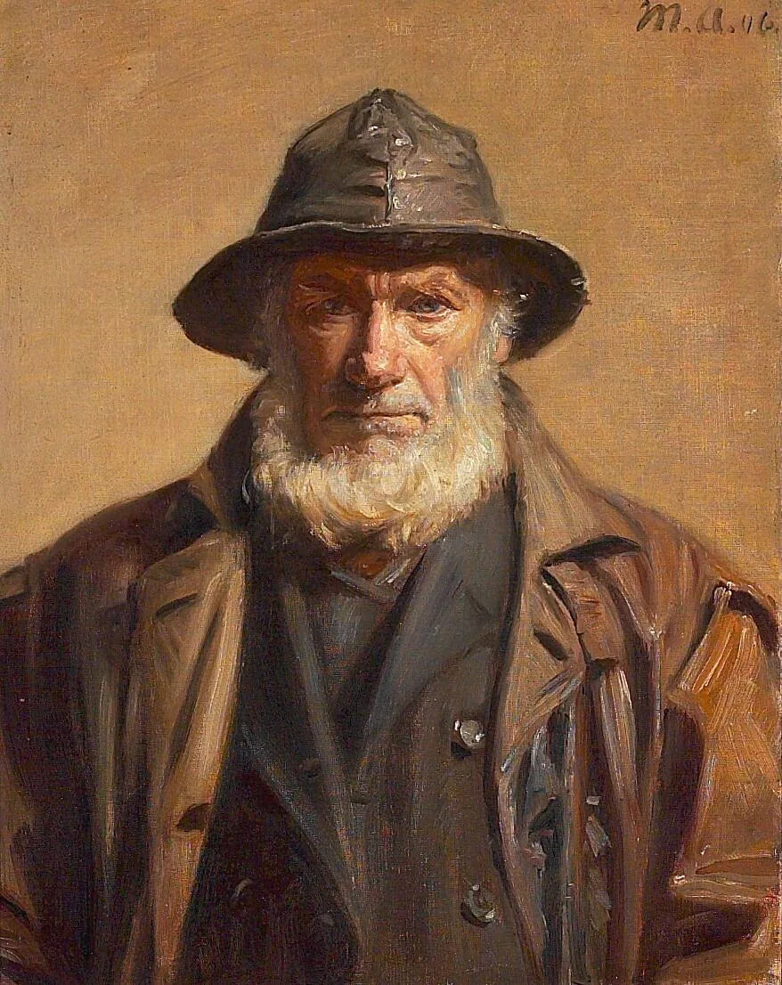 Porträt eines Fischers aus Skagen. -Michael Peter Ancher