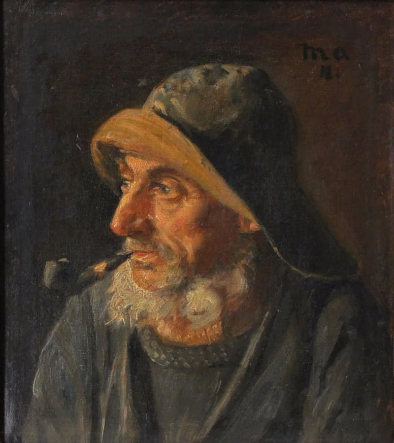 Porträt eines Fischers in Ölzeug. – Michael Peter Ancher