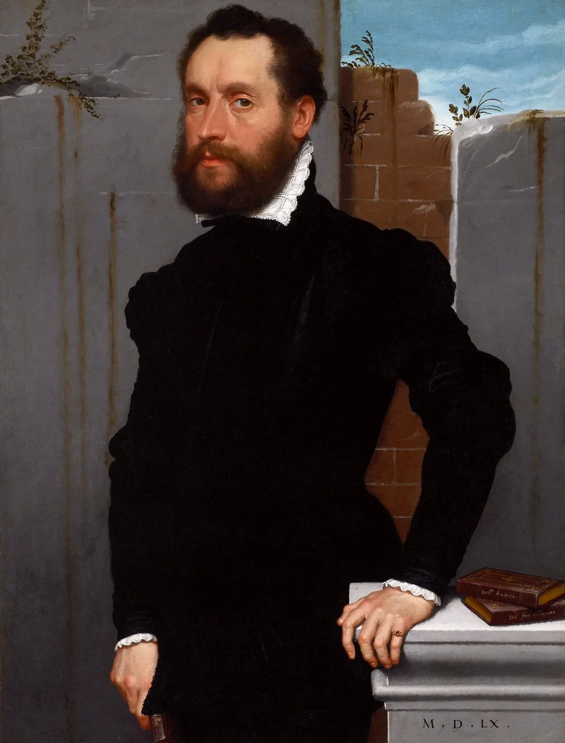 Porträt eines unbekannten Dichters. - Giovanni Battista Moroni