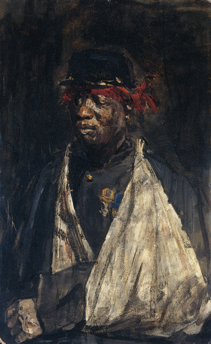 Porträt eines verwundeten KNIL-Soldaten - Isaac Israels