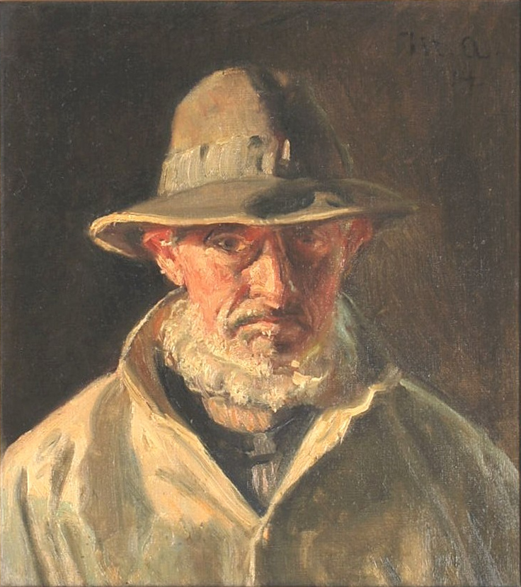 Porträt eines alten Mannes aus Skagen. - Michael Peter Ancher