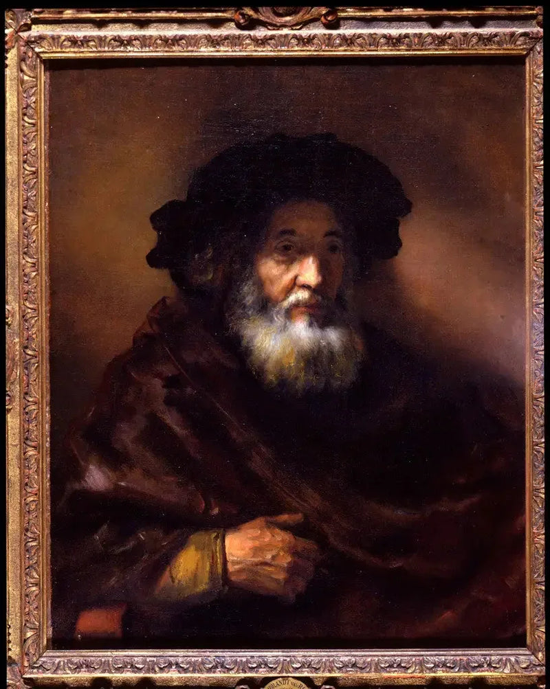 Porträt eines alten Mannes im Umhang - Rembrandt