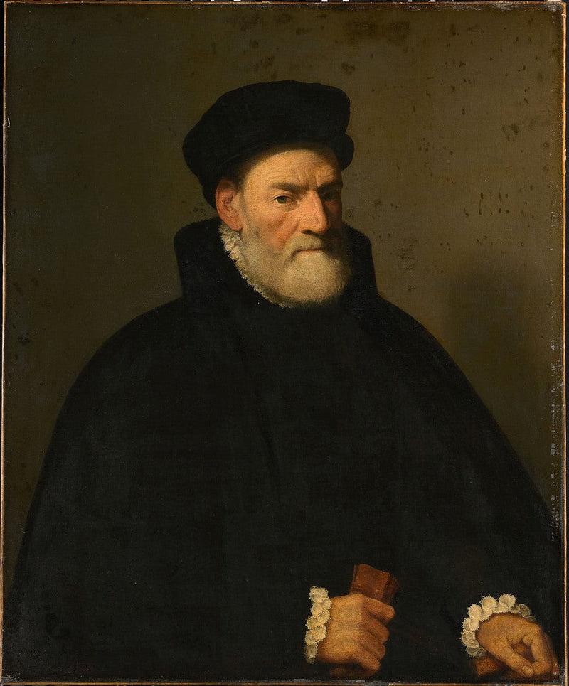 Porträt eines alten Mannes, wahrscheinlich Vercellino Olivazzi, Senator von Bergamo - Giovanni Battista Moroni