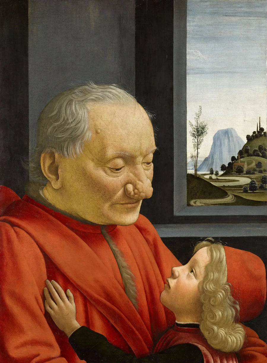 Porträt eines alten Mannes und eines jungen Jungen - Domenico Ghirlandaio