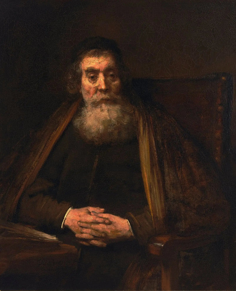 Porträt eines alten Mannes (zweifellos der Pädagoge, Jan Amos Komensky, genannt Comenius) - Rembrandt