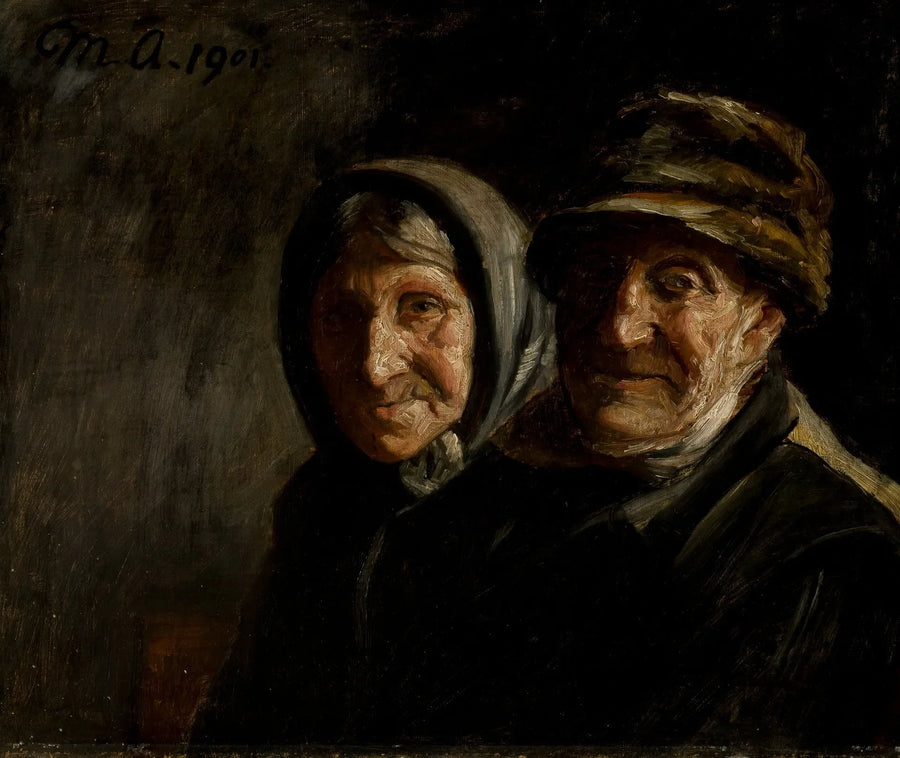 Porträt eines alten Paares - Michael Peter Ancher