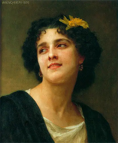 Porträt einer Brünette. - Bouguereau