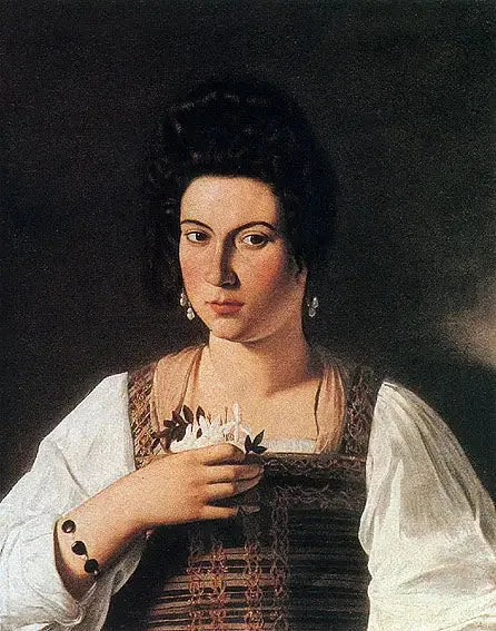 Porträt einer Kurtisane - Caravaggio