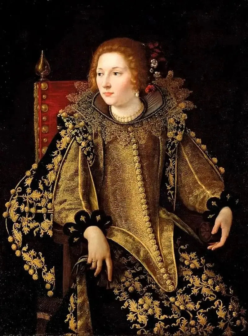 Porträt einer sitzenden Dame (Senora Caterina Savelli?) - Artemisia Gentileschi