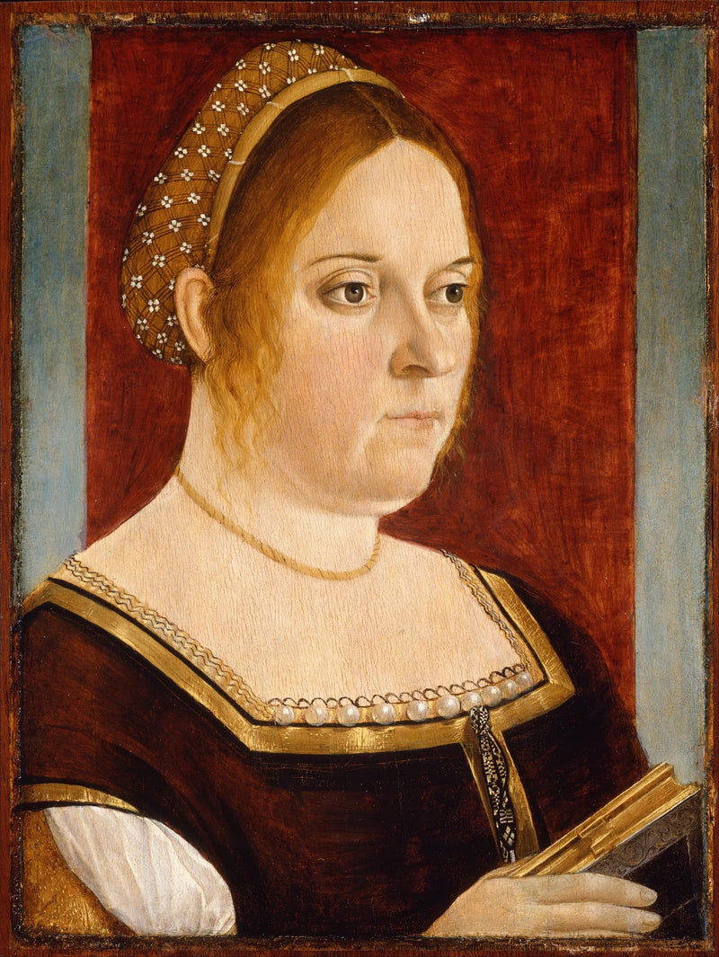 Porträt einer Dame mit einem Buch - Vittore Carpaccio