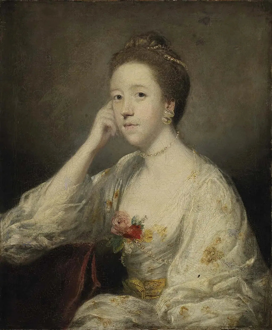 Porträt einer Dame in Weiß - Joshua Reynolds