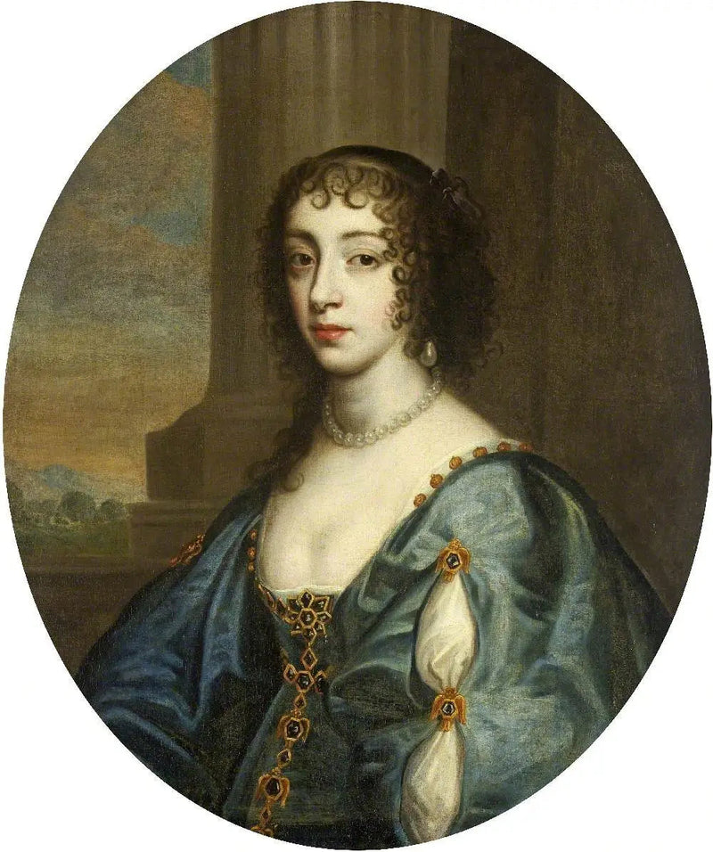Portrait einer Dame in Blau, nach Königin Henriette-Marie - Antoine van Dyck