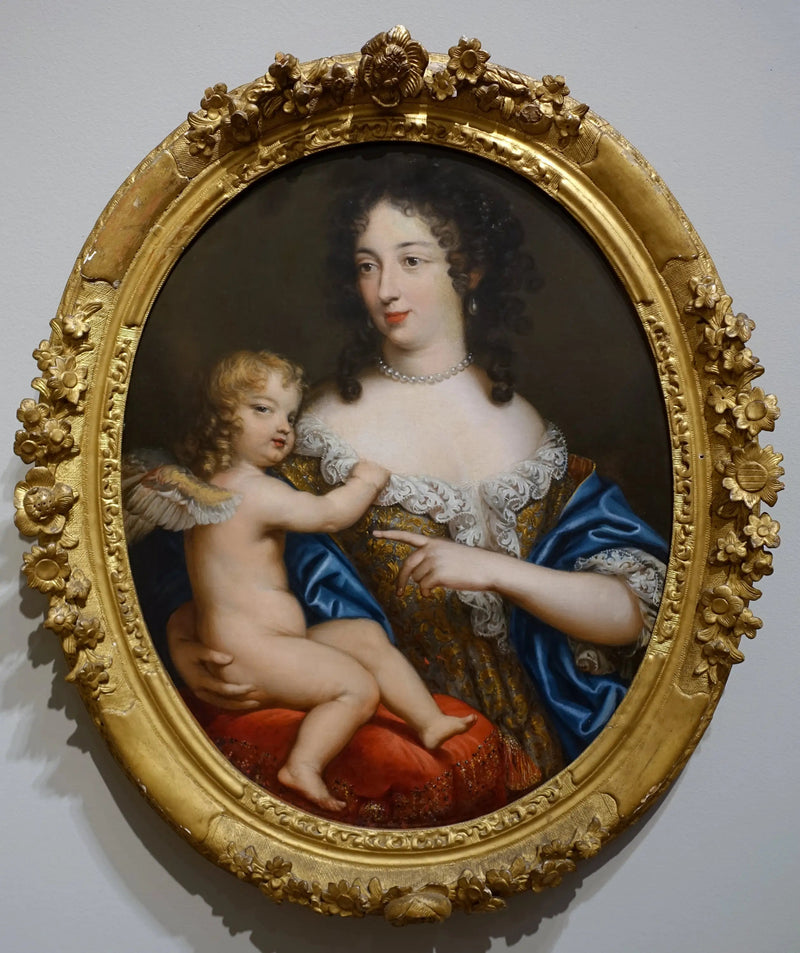 Porträt einer Dame in Venus mit Cupid - Pierre Mignard
