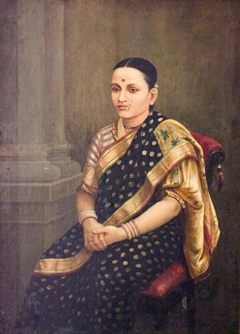 Portrait einer Dame - Ravi Varmâ