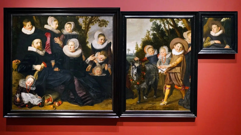 Portrait einer Familie in einer Landschaft - drei temporär vereinte Fragmente - Frans Hals