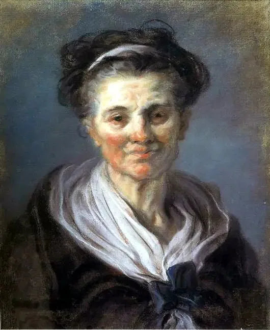 Porträt einer älteren Frau - Jean-Honoré Fragonard