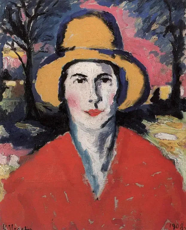 Portrait einer Frau mit gelbem Hut - Kazimir Malevich