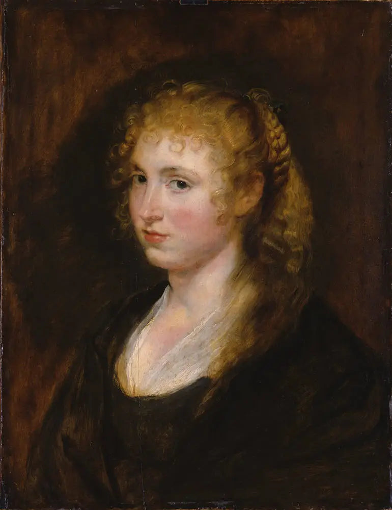 Porträt einer Frau mit geflochtenem blonden Haar - Peter Paul Rubens