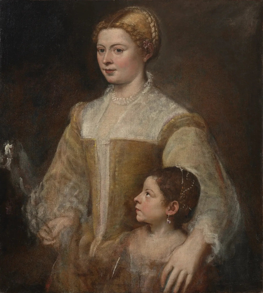 Portrait einer Frau mit einer netten - Titian