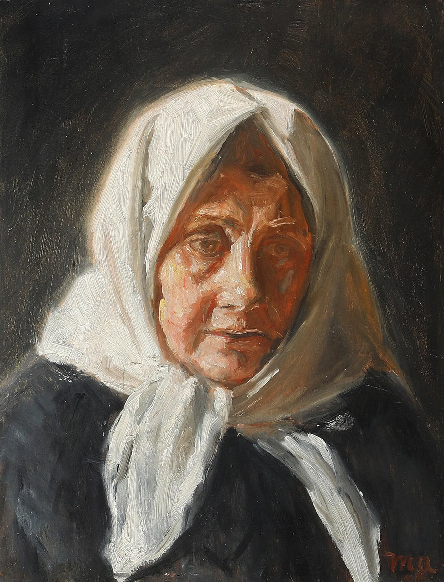 Porträt einer Fischerfrau – Michael Peter Ancher