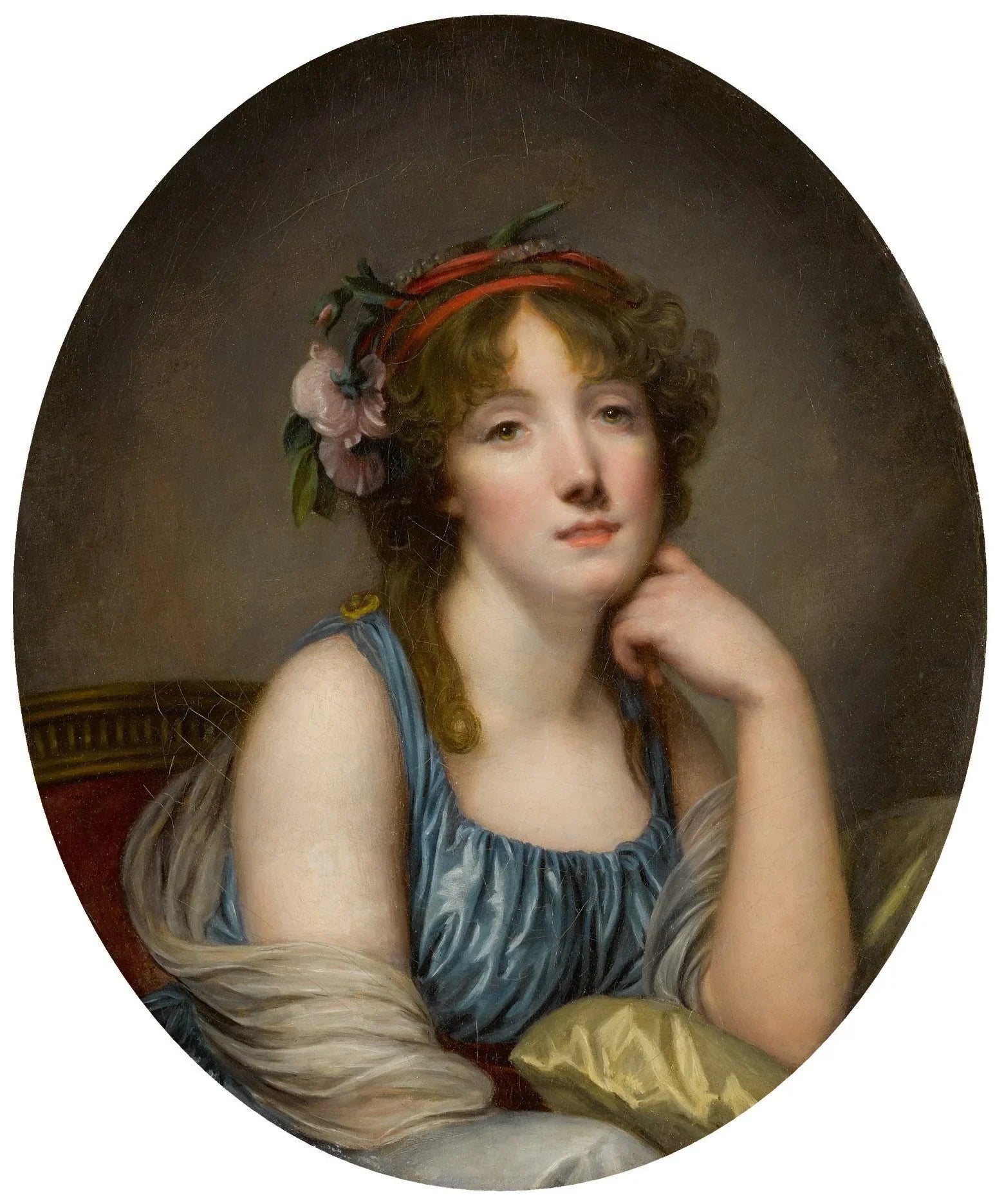 Portrait d'une femme, dite fille de l'artiste - Jean-Baptiste Greuze image 1 copie de tableau peinte à la main