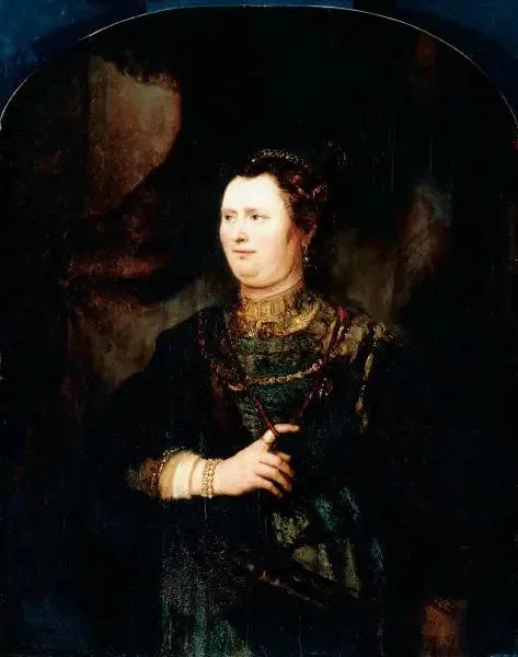 Portrait d'une femme en costume militaire - Rembrandt image 1 tableau peint à l’huile sur toile