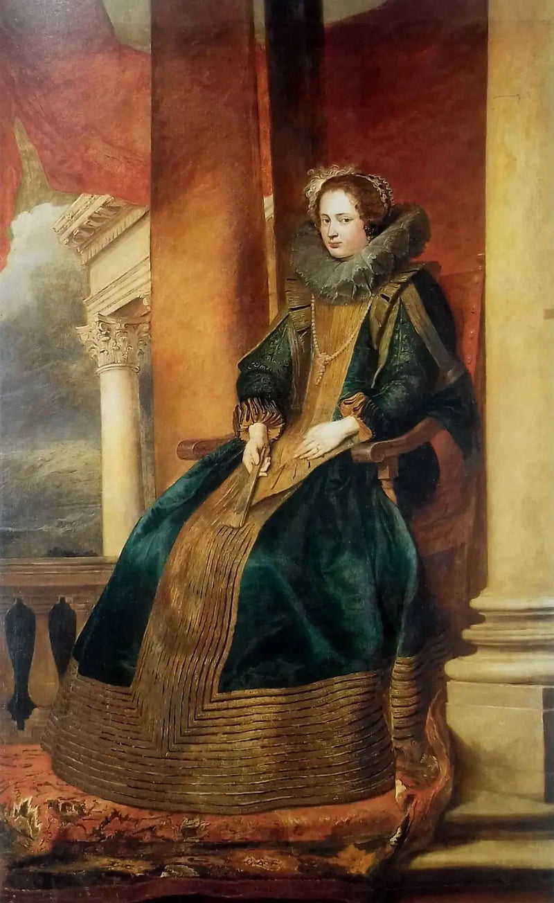 Portrait einer genuesischen Frau sitzend - Antoine van Dyck