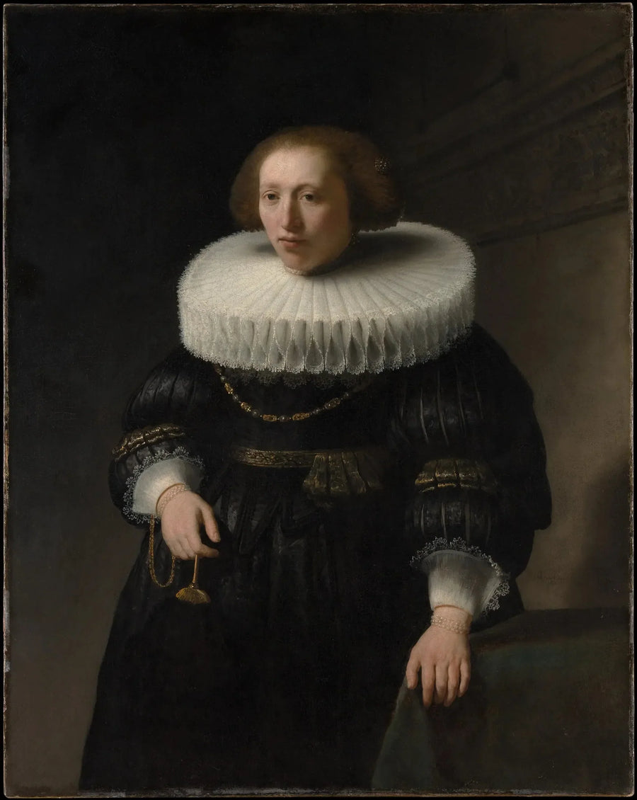 Porträt einer Frau, wahrscheinlich ein Mitglied der Familie Van Beresteyn - Rembrandt