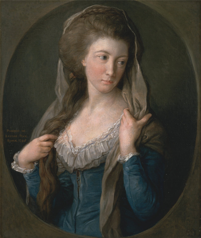 Porträt einer Frau, traditionell als Margaret Stuart, Lady Hippisley, identifiziert - Pompeo Batoni