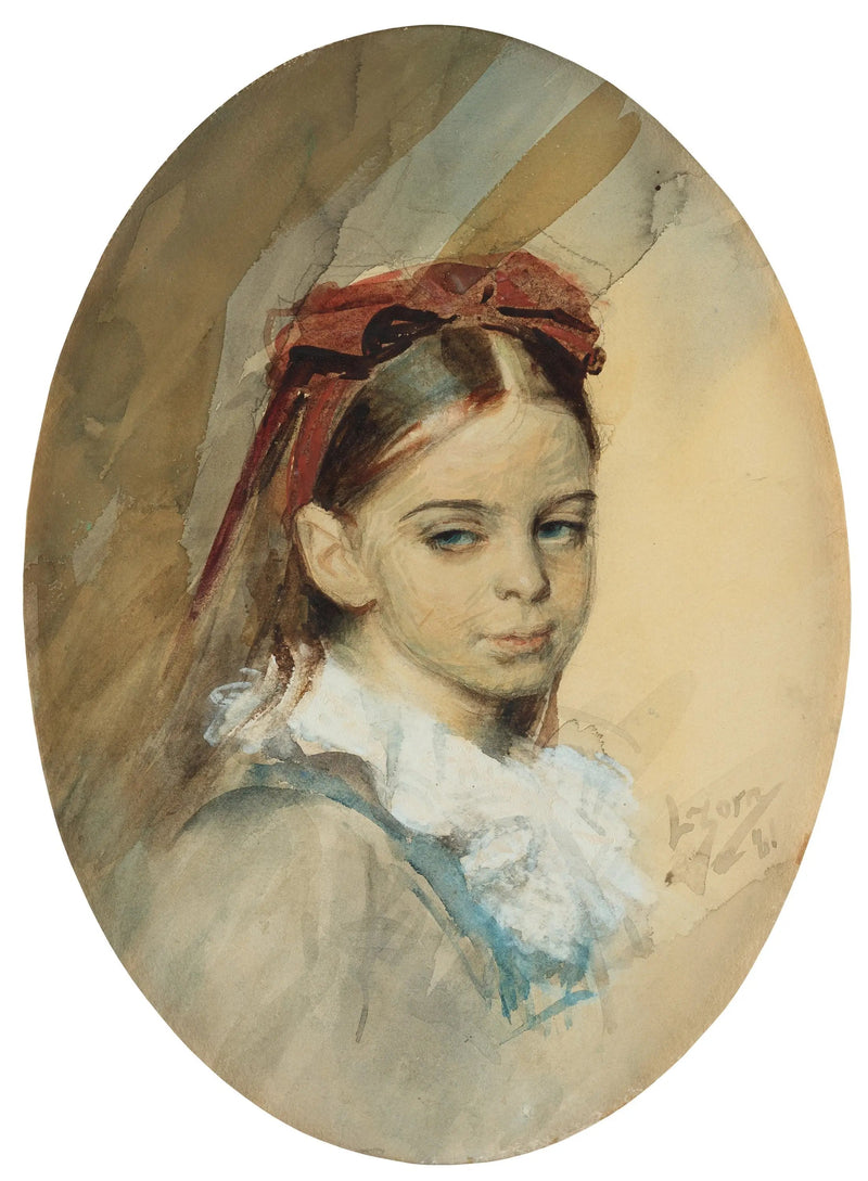 Portrait eines Mädchens - Anders Zorn