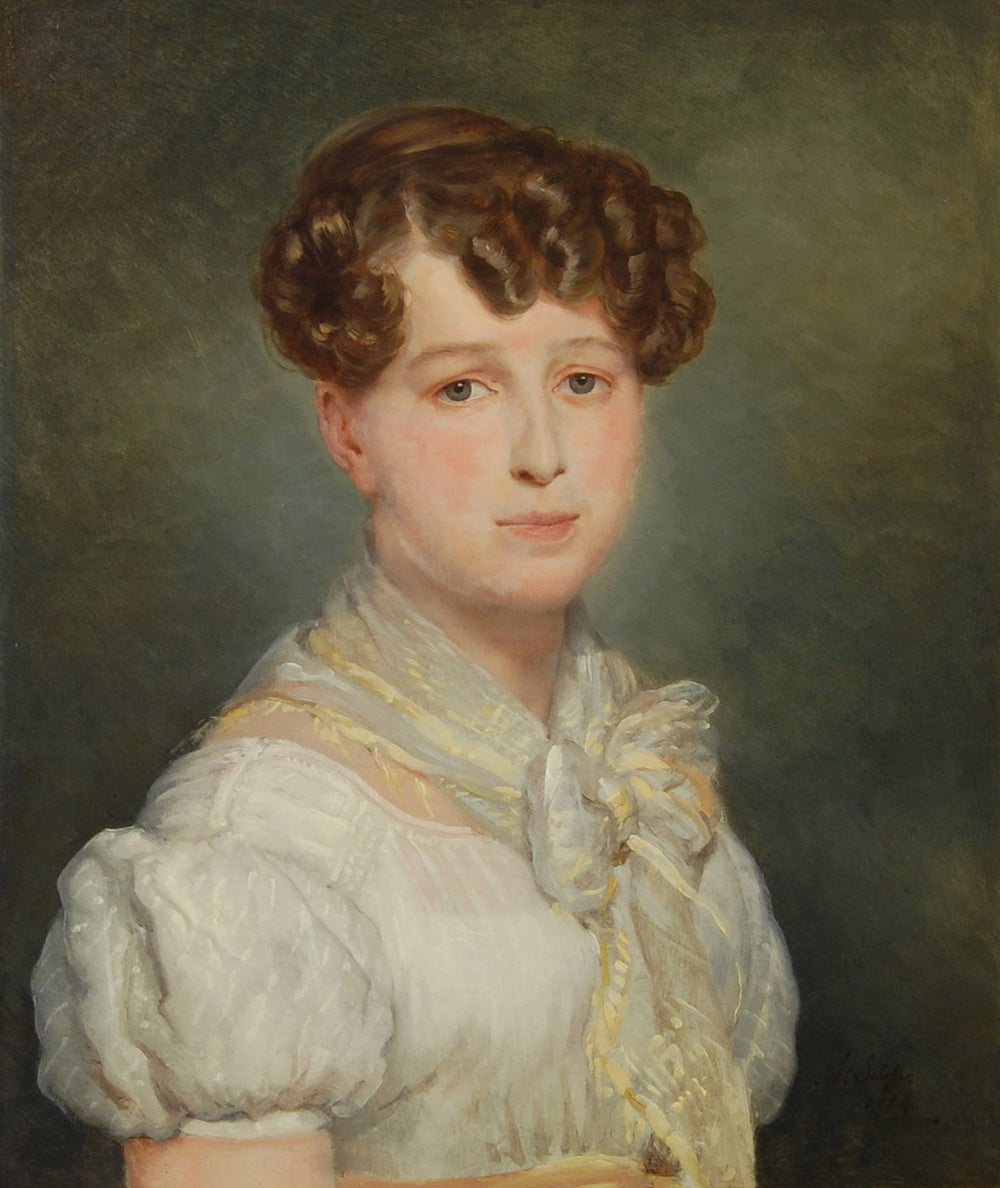 Portrait d'une jeune femme - Ary Scheffer image 1 reproduction artisanale de tableau