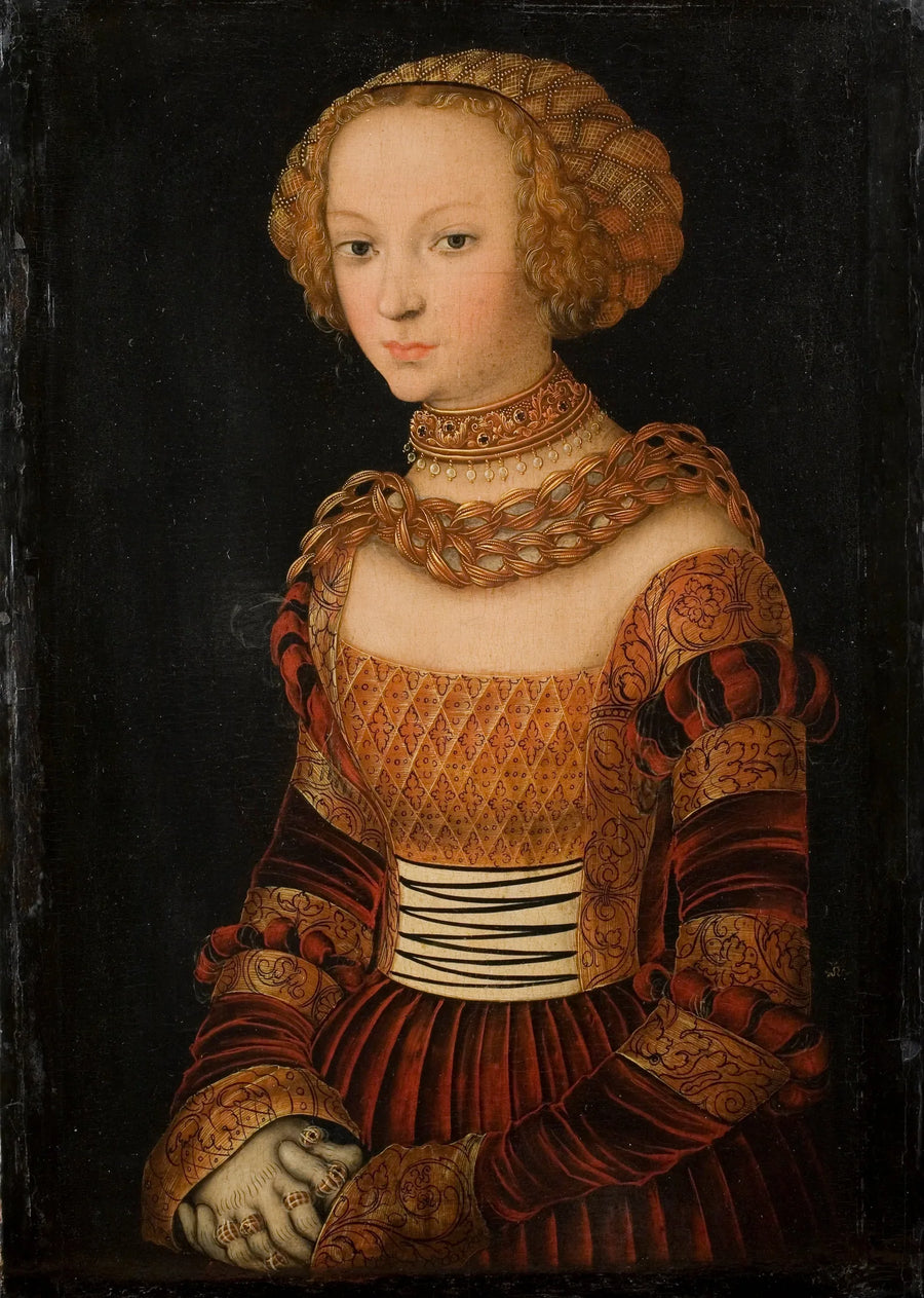 Porträt einer jungen Frau. Prinzessin Émilie von Sachsen? - Lucas Cranach der Ältere