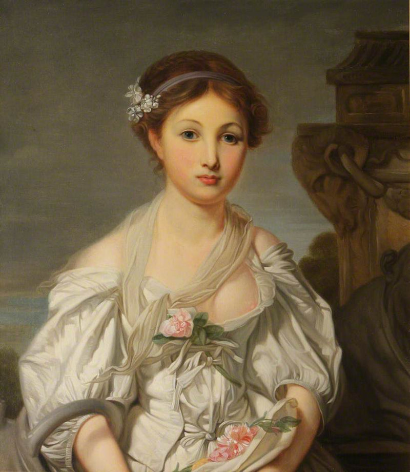 Porträt eines jungen Mädchens (Die zerbrochene Krug) - Jean-Baptiste Greuze