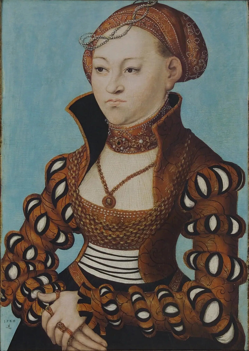 Porträt einer edlen sächsischen Dame - Lucas Cranach der Ältere