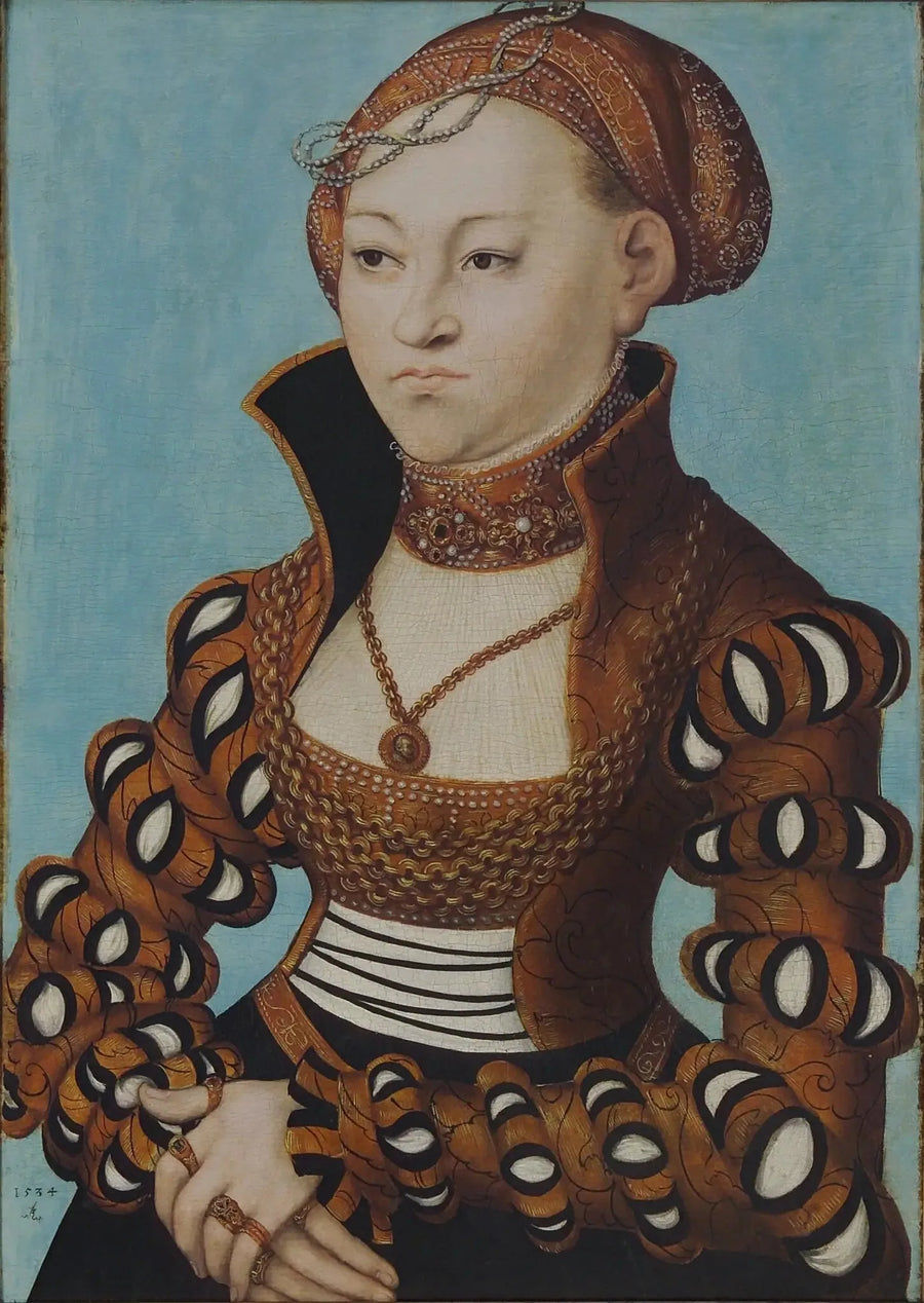 Porträt einer edlen sächsischen Dame - Lucas Cranach der Ältere
